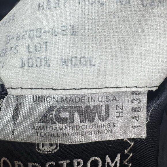 VTG Hickey Freeman By Nordstrom 2 Piece Suit Navy 100% Wool USA Union Made 46 R - Picture 9 of 16
